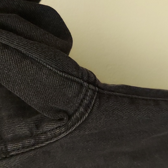 LEVIS Ribcage Straight Ankle High Rise Buttonfly Jeans in Black Wash - Picture 6 of 12